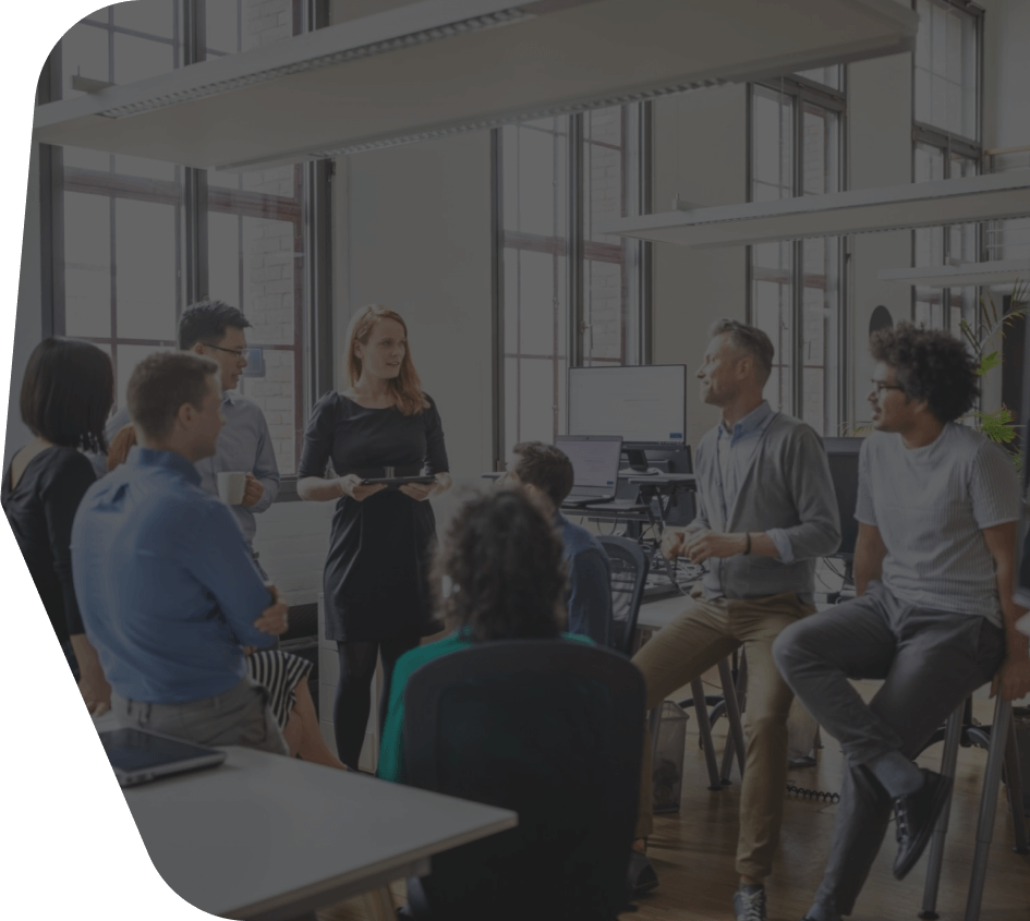 Agency team in a strategy meeting